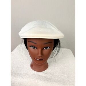 White Knit Ivy Cap Golf Hat Men's Size M Breathable Summer Style